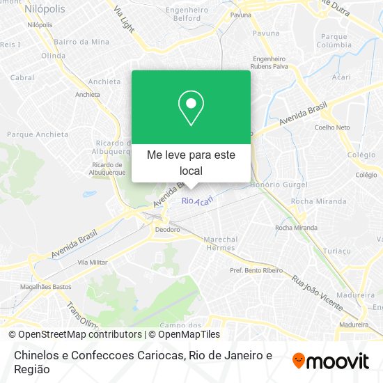 Chinelos e Confeccoes Cariocas mapa