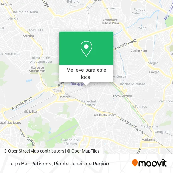 Tiago Bar Petiscos mapa