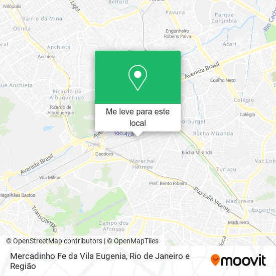 Mercadinho Fe da Vila Eugenia mapa