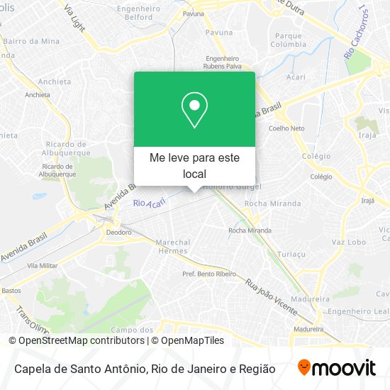 Capela de Santo Antônio mapa