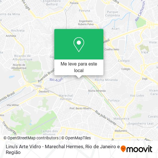 Linu's Arte Vidro - Marechal Hermes mapa