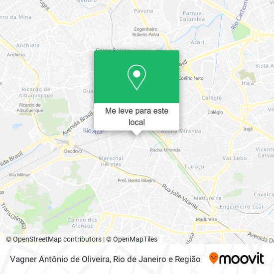 Vagner Antônio de Oliveira mapa