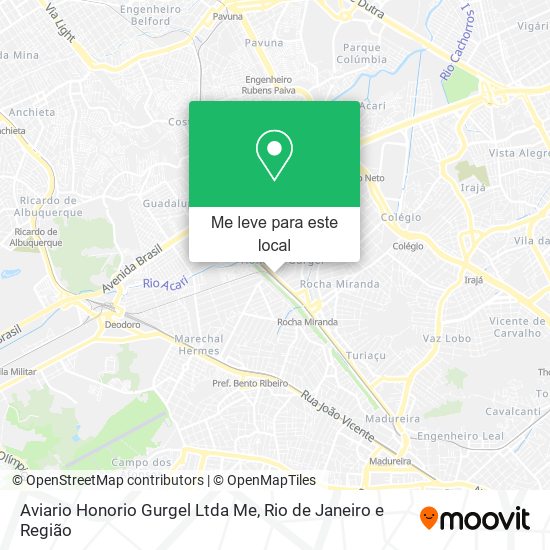 Aviario Honorio Gurgel Ltda Me mapa
