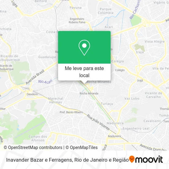 Inavander Bazar e Ferragens mapa