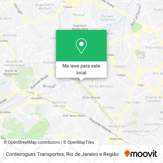 Cordeiroguss Transportes mapa