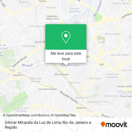 Gilmar Miranda da Luz de Lima mapa