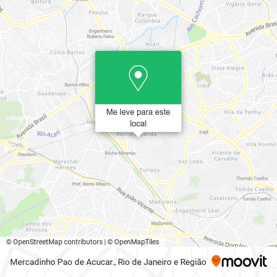 Mercadinho Pao de Acucar. mapa