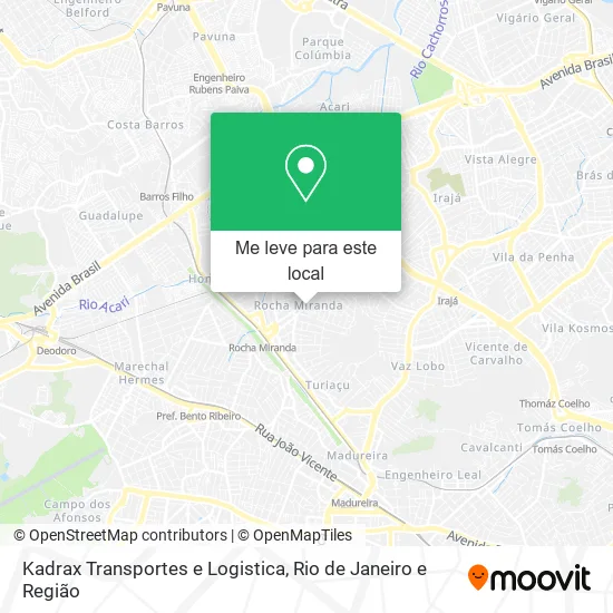 Kadrax Transportes e Logistica mapa