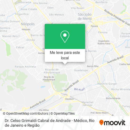 Dr. Celso Grimaldi Cabral de Andrade - Médico mapa