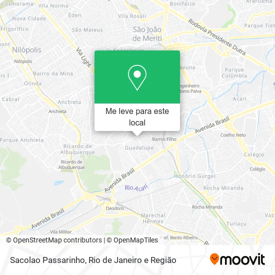 Sacolao Passarinho mapa