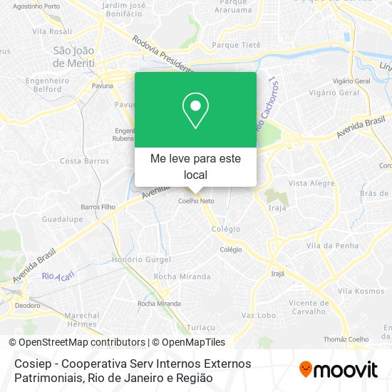 Cosiep - Cooperativa Serv Internos Externos Patrimoniais mapa