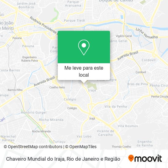 Chaveiro Mundial do Iraja mapa