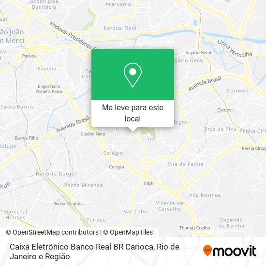 Caixa Eletrônico Banco Real BR Carioca mapa