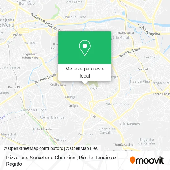 Pizzaria e Sorveteria Charpinel mapa