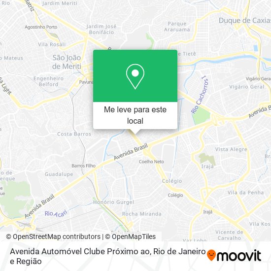 Avenida Automóvel Clube Próximo ao mapa