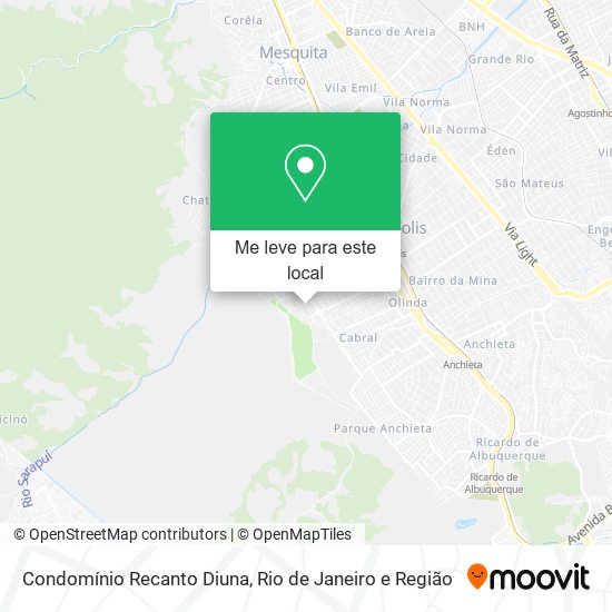 Condomínio Recanto Diuna mapa