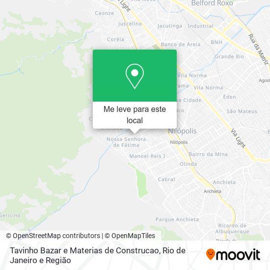 Tavinho Bazar e Materias de Construcao mapa