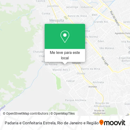 Padaria e Confeitaria Estrela mapa