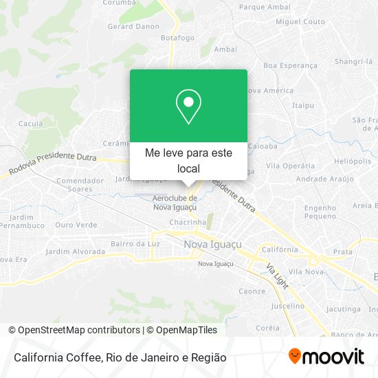 California Coffee mapa