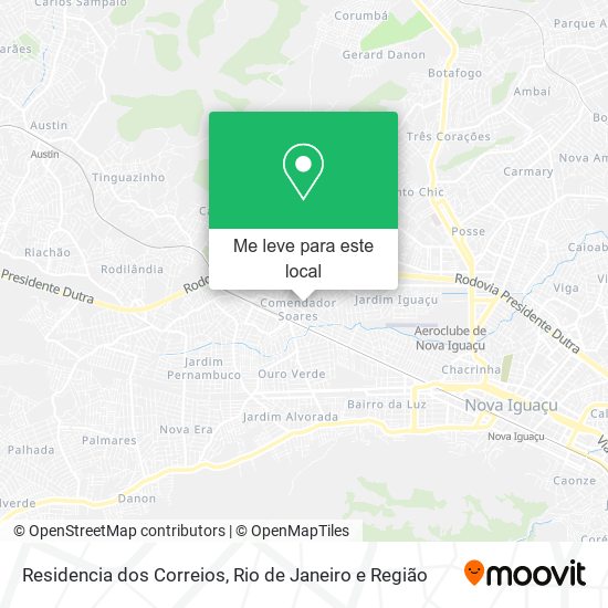 Residencia dos Correios mapa