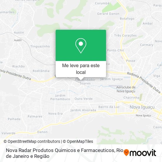 Nova Radar Produtos Quimicos e Farmaceuticos mapa