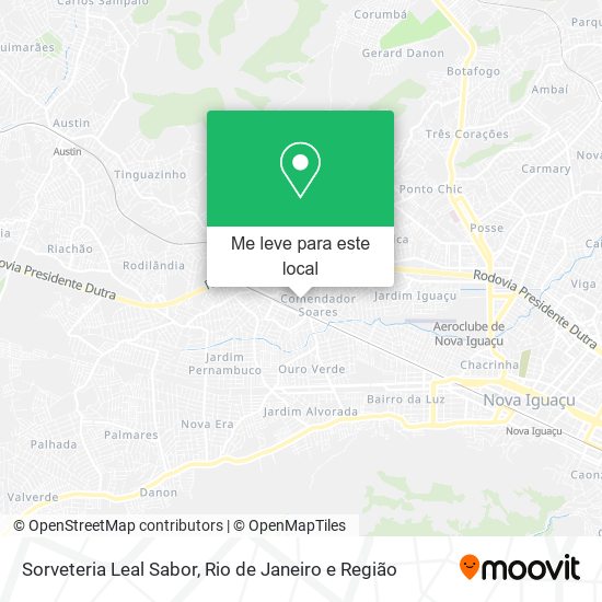 Sorveteria Leal Sabor mapa