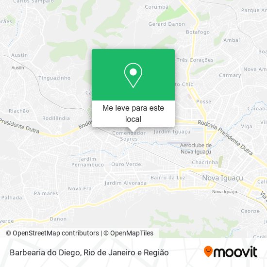 Barbearia do Diego mapa