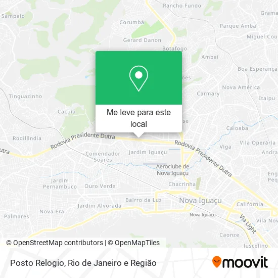 Posto Relogio mapa