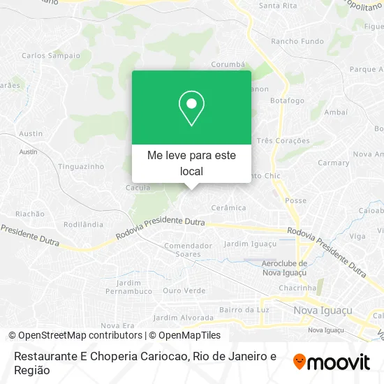 Restaurante E Choperia Cariocao mapa