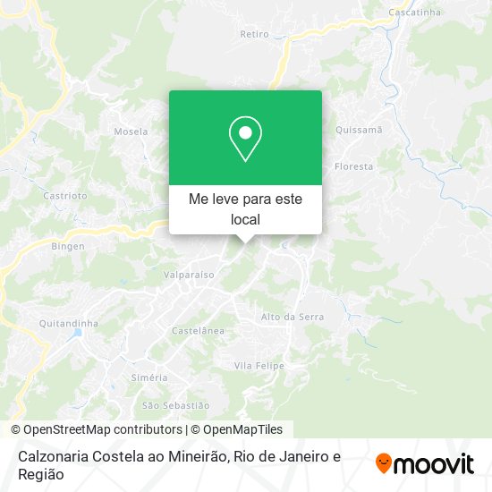 Calzonaria Costela ao Mineirão mapa
