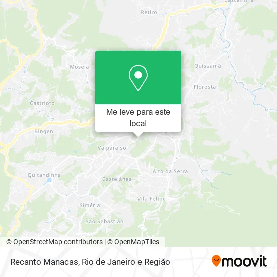 Recanto Manacas mapa
