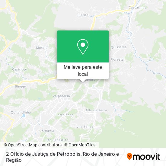 2 Ofício de Justiça de Petrópolis mapa
