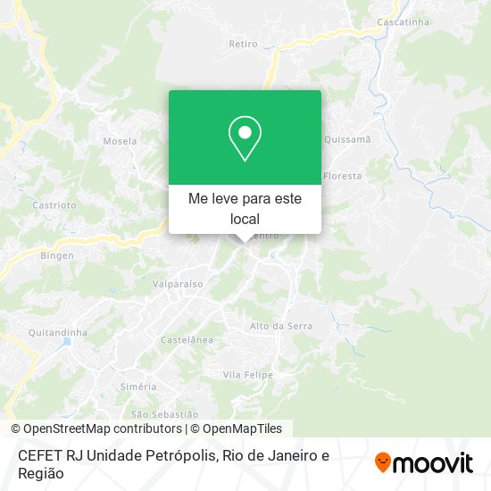 CEFET RJ Unidade Petrópolis mapa