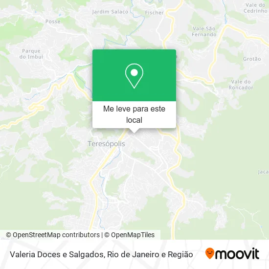 Valeria Doces e Salgados mapa