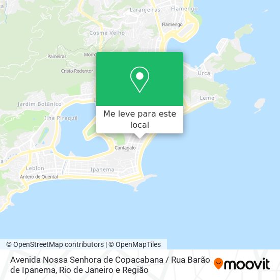 Avenida Nossa Senhora de Copacabana / Rua Barão de Ipanema mapa