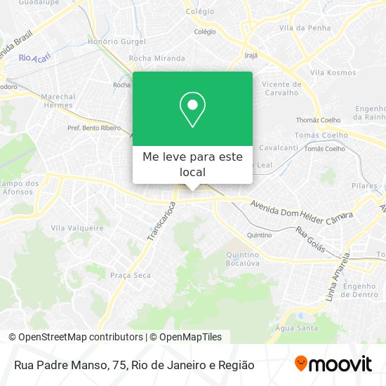 Rua Padre Manso, 75 mapa