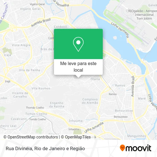 Rua Divinéia mapa