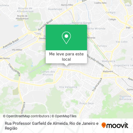 Rua Professor Garfield de Almeida mapa