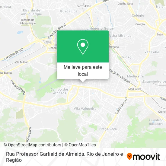 Rua Professor Garfield de Almeida mapa