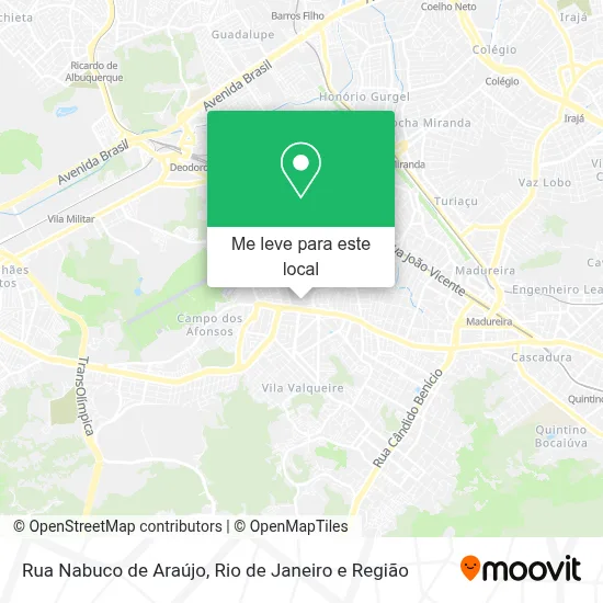 Rua Nabuco de Araújo mapa