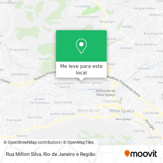 Rua Milton Silva mapa