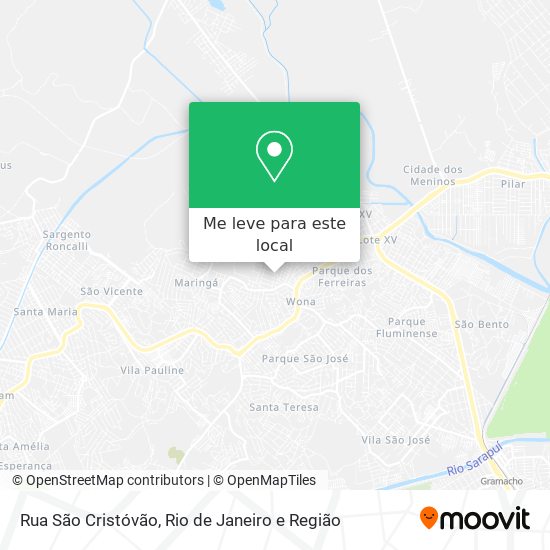 Rua São Cristóvão mapa