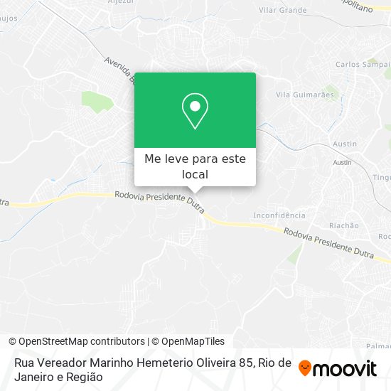 Rua Vereador Marinho Hemeterio Oliveira 85 mapa