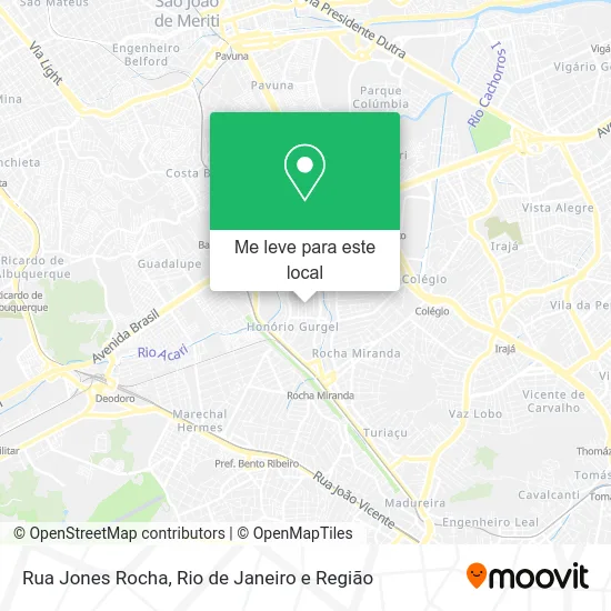Rua Jones Rocha mapa
