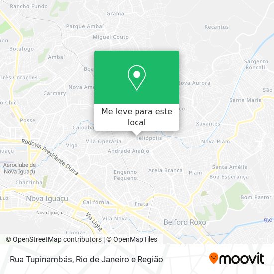 Rua Tupinambás mapa