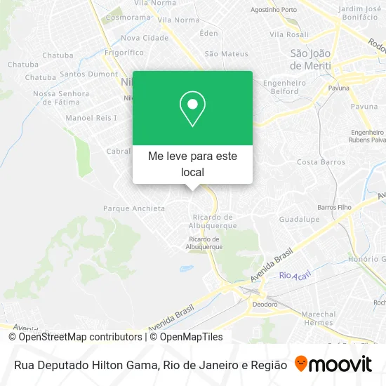 Rua Deputado Hilton Gama mapa