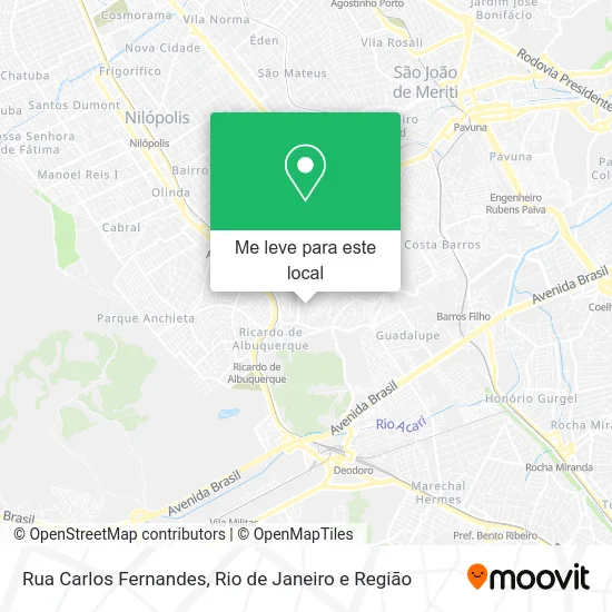 Rua Carlos Fernandes mapa