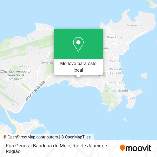 Rua General Bandeira de Melo mapa
