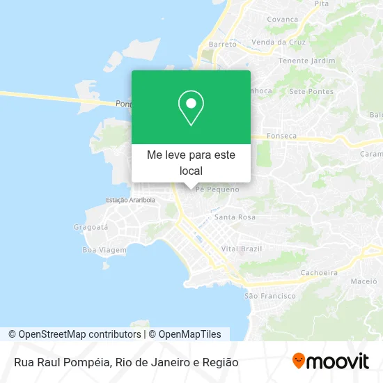 Rua Raul Pompéia mapa