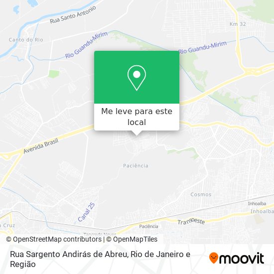 Rua Sargento Andirás de Abreu mapa
